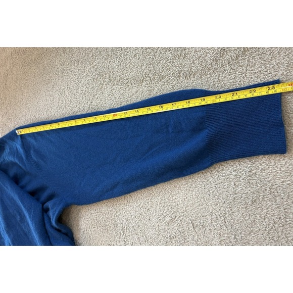 Neiman Marcus Cashmere Sweater Womens 2X Royal Blue Scoop Neck Long Sleeve Knit - Picture 7 of 9